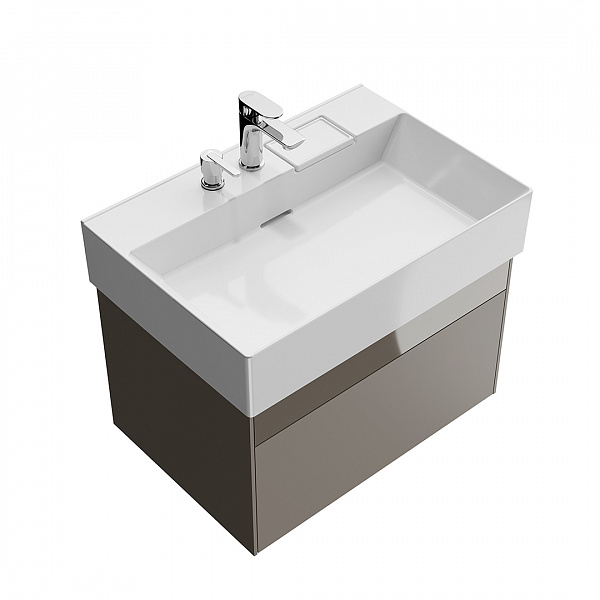 Тумба Kerama Marazzi LOGICA подвесная 2 ящика 70 см, песчаный