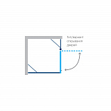 Душевое ограждение  "KOLLER POOL" Waterfall Line AC9E 900x900x1850 прозрачное Transparent  6мм CALC FREE хром