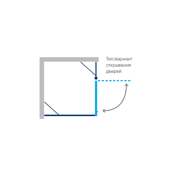 Душевое ограждение  "KOLLER POOL" Waterfall Line AC9E 900x900x1850 прозрачное Transparent  6мм CALC FREE хром