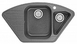 Мойка кухонная Granula многоугольная кварц 9101, ГРАФИТ