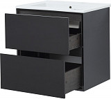 Тумба под раковину Aquanet Милан 65 черный глянец 00306379