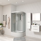 Душ.каб. NG-2310-14L (1200х800х2150) высокий поддон(40см) стекло МАТОВОЕ 4 места