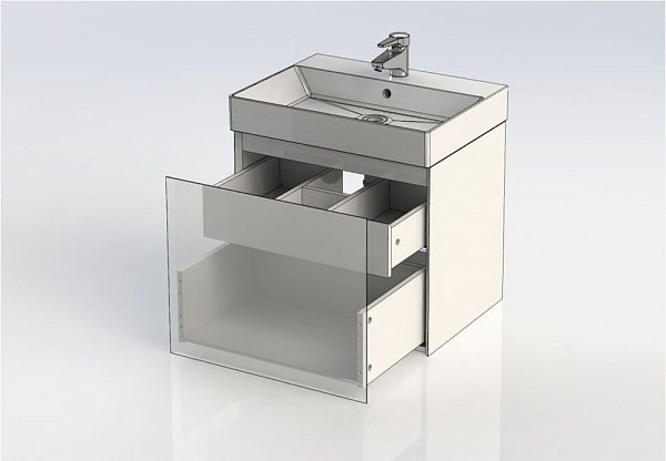 Тумба с раковиной Aquanet Йорк 60 белый 00212591
