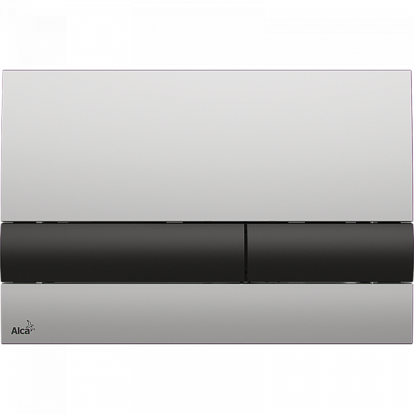 Клавиша смыва AlcaPlast M1712-8 хром - черная/матовая