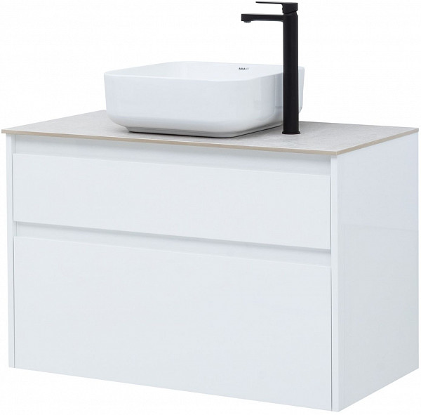 Тумба под раковину Aquanet Nova Lite 90 белый (2 ящика) 00242268