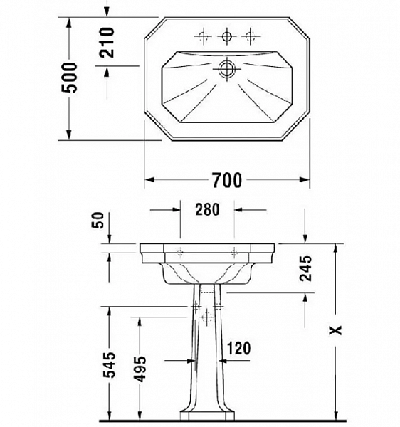 Раковина Duravit 1930 0438700000