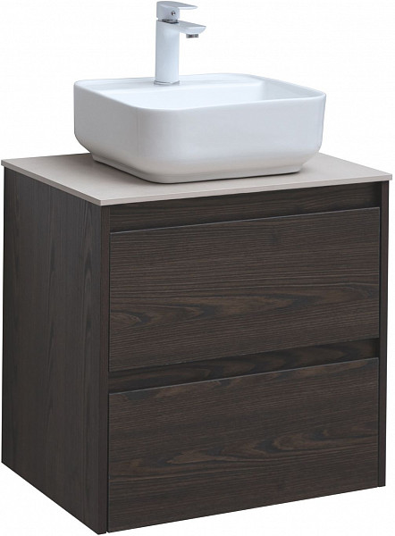 Тумба под раковину Aquanet Nova Lite 60 дуб черный (2 ящика) 00287894