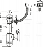 Сифон для мойки AlcaPlast A444-DN50/40