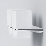 A50A343400 Inspire V2.0, Двойной стеклянный стакан с настенным держателем, хром, шт