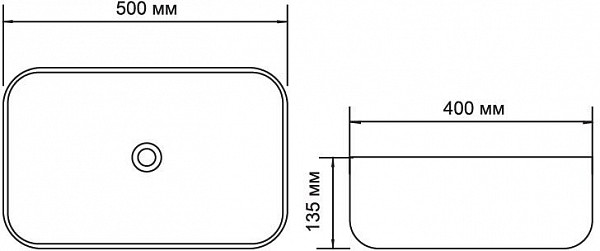 Раковина Aquanet Soul-1-MB 40 черный SOUL-1-MB