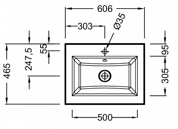 Раковина Jacob Delafon Vox  60x46 см EB2105-DD1
