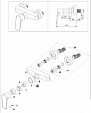 Смеситель для душа AZARIO TREYA без излива, хром (AZ-15680621)