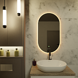 Rusken Зеркало с ореольной LED подсветкой, 550х1000 УНИВЕРСАЛЬНАЯ ПОДСВЕТКА