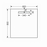 Зеркало Лондон 80 с LED-подсветкой Санта 900520