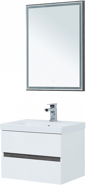 Тумба под раковину Aquanet Беркли 60 белый/дуб рошелье 00254289