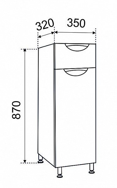 Полупенал Emmy Милли 35 (Правый)