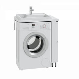 Тумба под умывальник над стиральной машиной напольная "Луна13" 1дв. (ум.Юпитер 750*500 лит.мрамор)НП СанТа