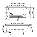 Акриловая ванна Vagnerplast Kasandra 160x70 VPBA167KAS2X-04