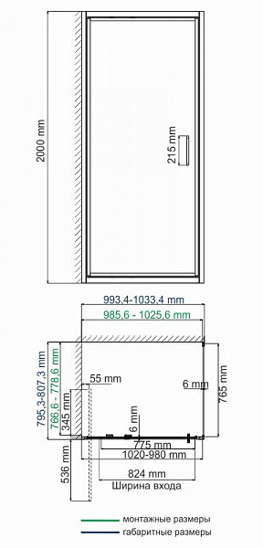 Душевой уголок Wasserkraft Salm 27I17