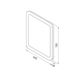 Зеркало, 60 см, Edifice, ID, ЗЛП108
