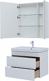 Мебель для ванной Aquanet София 80 белый глянец (2 ящика) 00274199
