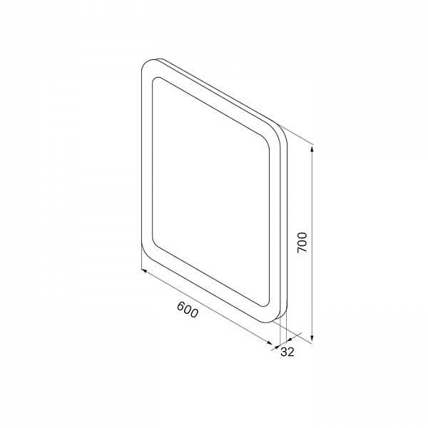 Зеркало, 60 см, Edifice, ID, ЗЛП108