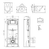 IS450A38.501700 Инст с клав Touchless Pro стекло, чёрн с подв унит Inspire FlashClean с сид м/л