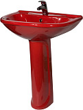Раковина Оскольская керамика Престиж 63 с пьедесталом, красная