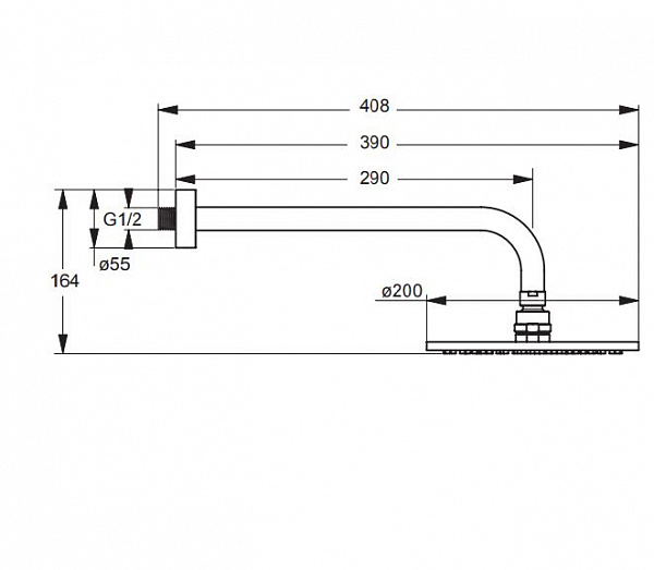 Верхний душ Vidima Seva Jet BA193AA