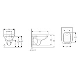 Инсталляция Geberit с унитазом Geberit Selnova, 458.121.SE.1, сиденье микролифт+клавиша+шумоизоляция