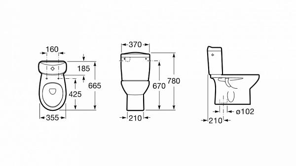 Унитаз (чаша) Roca Victoria напольный 342394000 вертикальный выпуск