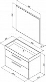 Мебель для ванной Aquanet Nova 90 дуб рошелье (2 ящика) 00243257