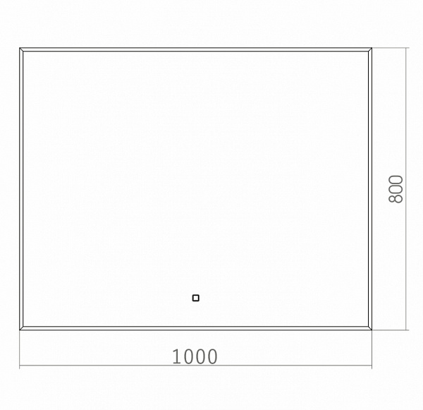 Зеркало AZARIO Алмина 1000х800 - 2 сенсор выкл + подогрев (CS00074066)