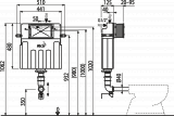 Смывной бачок скрытого монтажа для унитаза AlcaPlast Basicmodul AM112