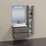 Тумба для умыв. "Венера 70" дуб шале графит, подвес. (ум Вега 70 литой мрамор) Санта