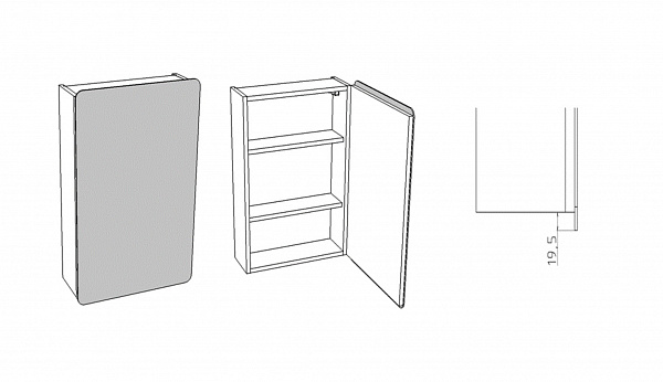 Зеркало-шкаф Corozo "Монро 45"