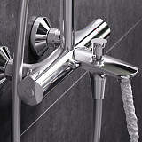 F0780564 Like душ.система, набор: смеситель д/ванны/душа с термостатом, верх.душ.d 250 мм, ручной ду