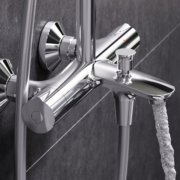 F0780564 Like душ.система, набор: смеситель д/ванны/душа с термостатом, верх.душ.d 250 мм, ручной ду