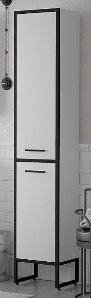 Шкаф-пенал Corozo Айрон 35 черный/белый SD-00000410