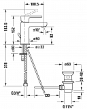 Смеситель Duravit B.2 B21010001010 для раковины
