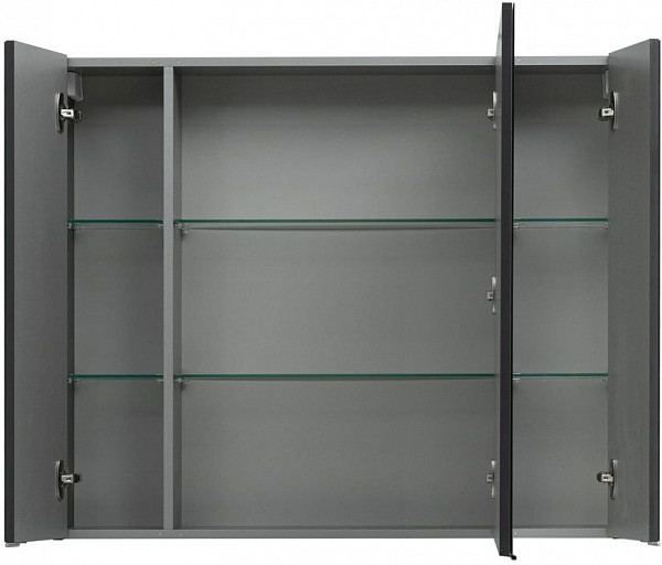 Зеркало-шкаф Aquanet Алвита 100 серый антрацит 00240113