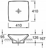 Раковина Jacob Delafon Escale 41х41 см E1325-00