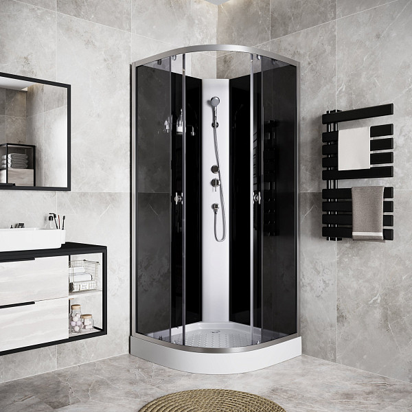 Душ.каб. Niagara Eco E90/13/TN/BK (900х900х2000) 3 места