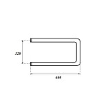 Полотенцесушитель водяной Point PN35336 320x600 П-образный (1"), хром