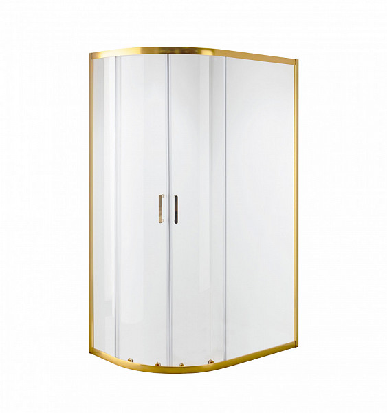 Душ. ограждение NG-6421-08 GOLD (120*80*190) полукруг, двери раздвижные, 1 место
