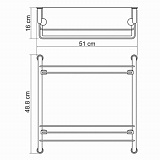Полка стеклянная двойная Wasserkraft K-2022