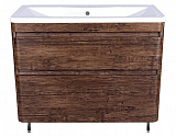 Тумба напольная Style line Атлантика 100, Люкс старое дерево, под раковину, PLUS