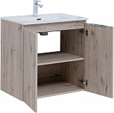 Тумба под раковину Aquanet Алвита New 70 2 дверцы, дуб веллингтон белый 00303906