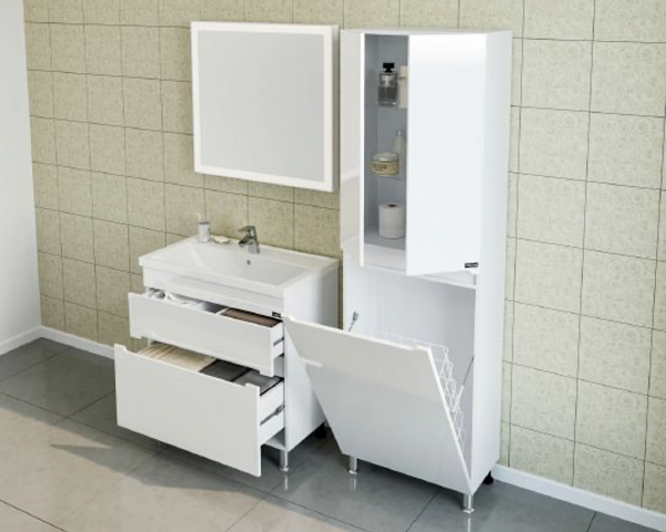 Колонна Лондон 60 напольная с бельевой корзиной Санта 524006