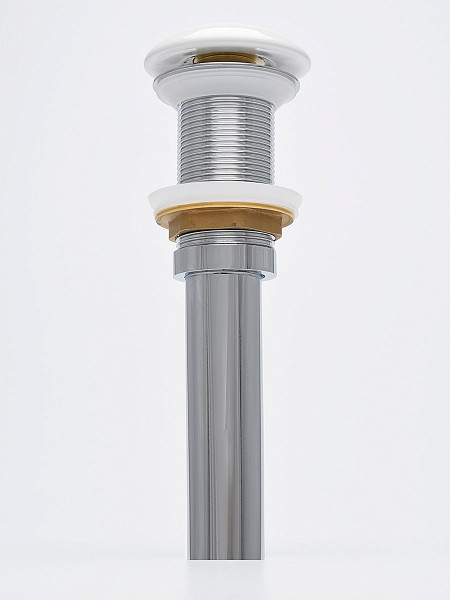 AQM7002-0W Донный клапан AQUAme без перелива, керамическая накладка, цвет белый